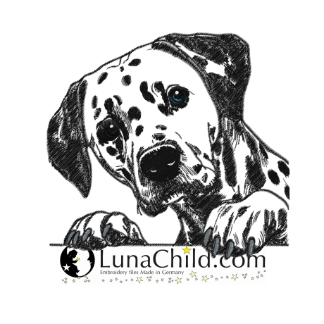 NEU Stickdatei Dalmatiner Calla Hund realistisch