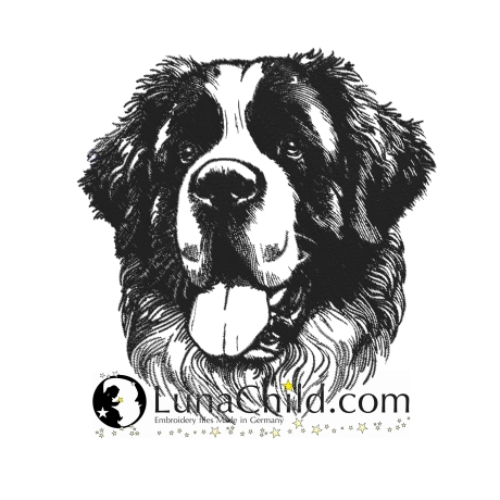 NEU Stickdatei Bernhardiner Magic Hund 