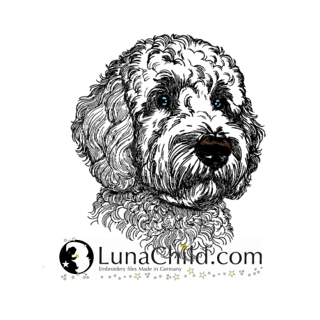 NEU Stickdatei Golden Doodle Chooper Hund 