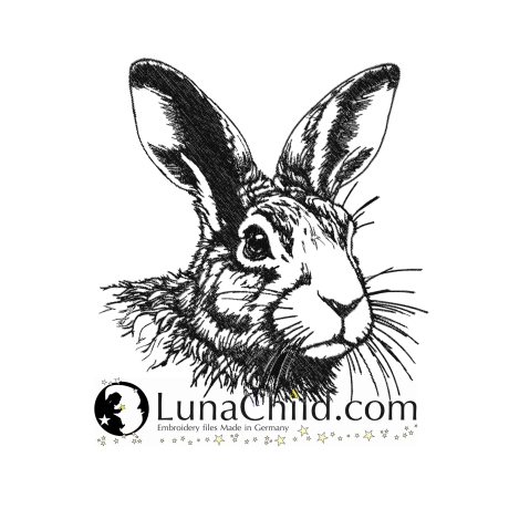 NEU Stickdatei Hase Gunther Lunachild