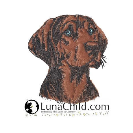 NEU Stickdatei Applikation Gebirgsschweißhund August