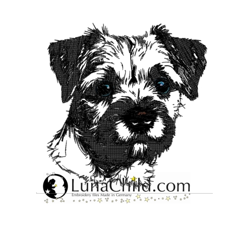 NEU Stickdatei Border Terrier Jacke Hund Lunachild