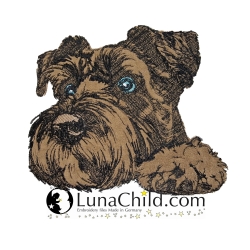 NEU Stickdatei Applikation Riesenschnauzer Silva