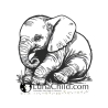 NEU Stickdatei Elefant Cleo Baby sitzend Lunachild