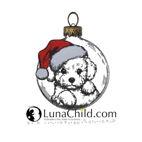 NEU Stickdatei Hund Pudel Welpe Samuel Lunachild