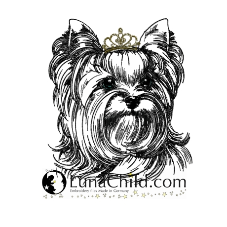 NEU Stickdatei Yorkshire Terrier Valeria Hund