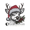 NEU Stickdatei Hirsch mit Weihnachtsmütze Blade