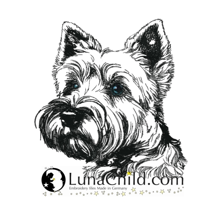 NEU Stickdatei Cairn Terrier Cully Hund 