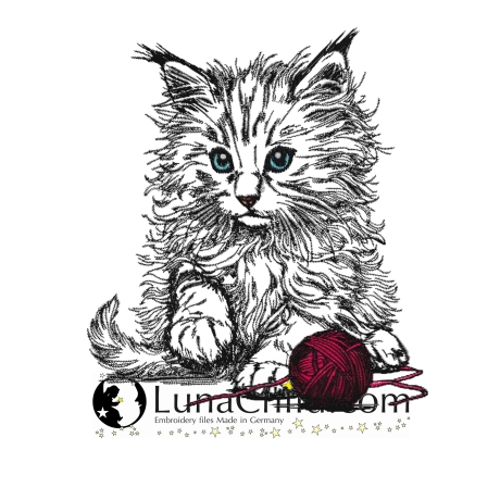 Neu Stickdatei Katze Kätzchen Shadow Kitten LunaChild