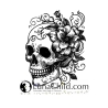 NEU Stickdatei Totenkopf Skull Kaja Blumen