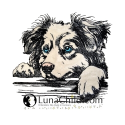 NEU Stickdatei Applikation Australian Shepherd Bruno