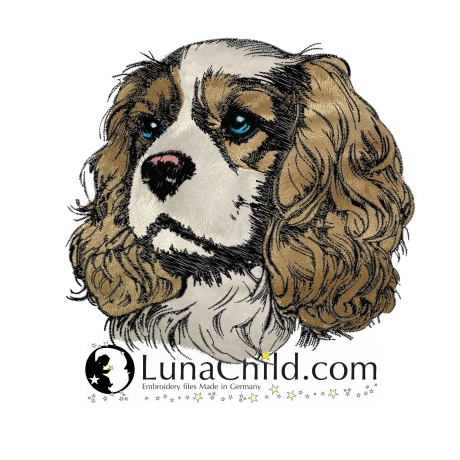 NEU Stickdatei Applikation King Charles Agatha Lunachild