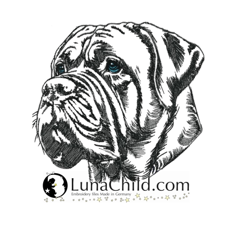 NEU Stickdatei Neapolitan Mastiff Marta Lunachild