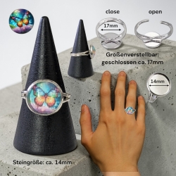 Fingerring 14mm Motivstein