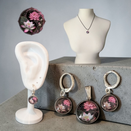 Schmuckset mit Motivstein