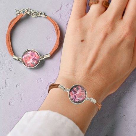 Armband Braun mit Motivstein