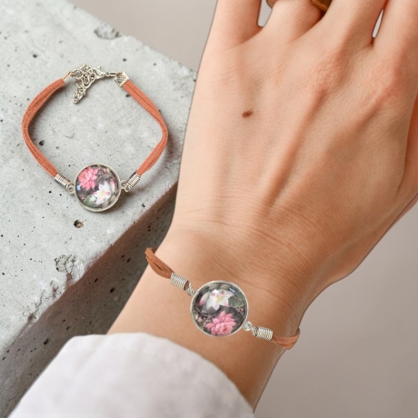 Armband Braun mit Motivstein