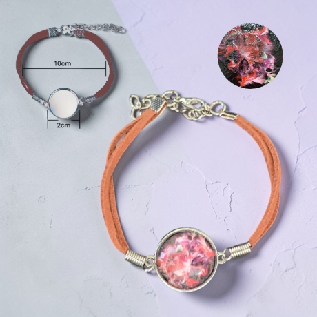 Armband Braun mit Motivstein