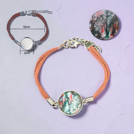 Armband Braun mit Motivstein