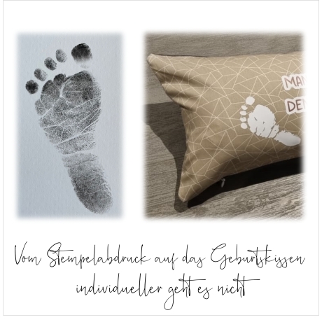 Geburtskissen mit Echtmaßen & Geburtsgewicht - uni - 