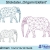 Stickdatei Set Origami Elefant  -Muckiju