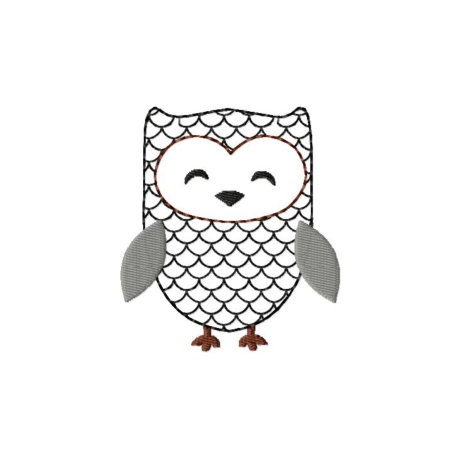 Stickdatei Freebie - Eule Redwork
