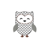 Stickdatei Freebie - Eule Redwork