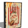Holzschild-Shabby Weihnachtsmann III