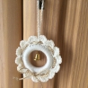 Weihnachts-Häkelkränzchen weiß-gold handgehäkelt von Hobbyhaus