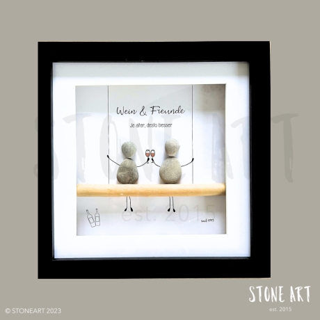 Steinbild Wein & Freunde – je älter, desto besser – Wein Geschenk
