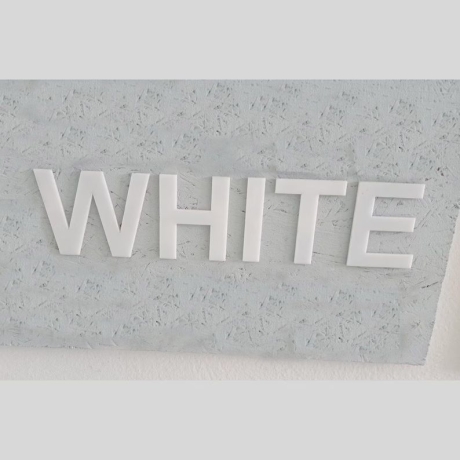 Acrylbuchstaben 3 mm weiß glänzend - wetterfest