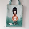 Wendetasche Jen Mädchen auf grün/Herz