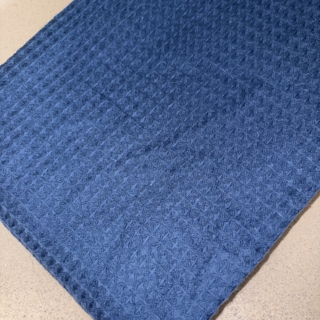 Waffelpique jeansblau Piqué Nelson blau Pique