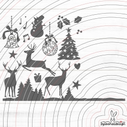 Wald Weihnachten Plotterdatei SVG DXF