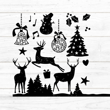 Wald Weihnachten Plotterdatei SVG DXF FCM