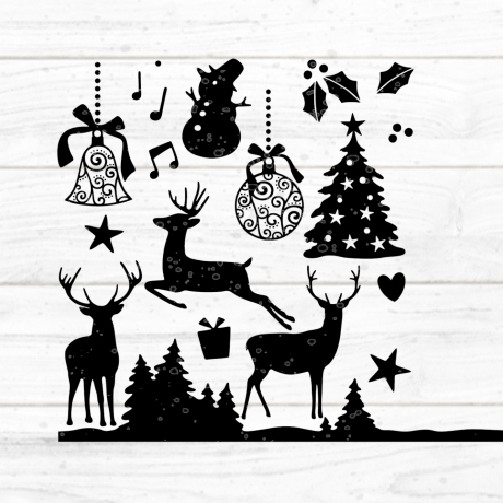 Wald Weihnachten Plotterdatei SVG DXF FCM