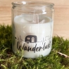 Campingsaison  Kerze im Glas Camping & Vanlife mit Botschaften