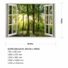 213 Wandtattoo Fenster - grüner Wald Forst mit Bäumen