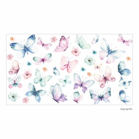 214 Wandtattoo Schmetterlinge Aquarell Butterfly