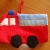 Waschlappen rotes Feuerwehrauto (Waschhandschuh)