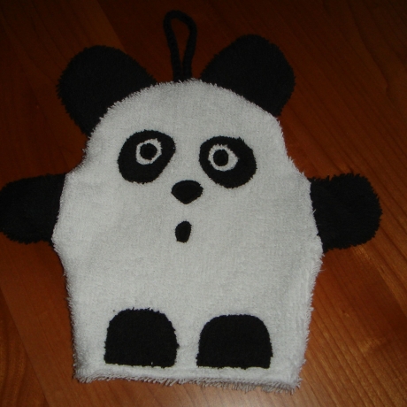 Kinderwaschlappen (Waschhandschuh) Panda