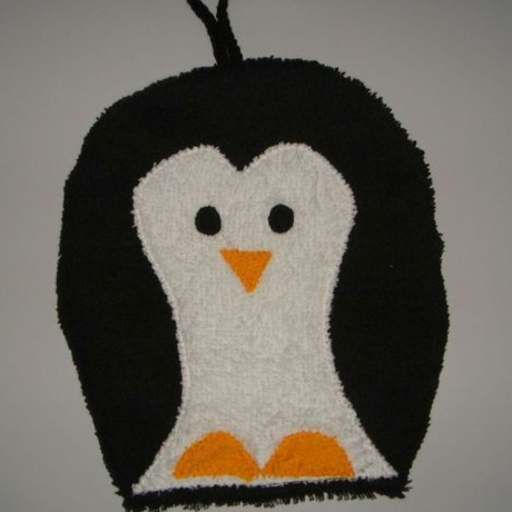 süßer kleiner Pinguin Waschhandschuh (Waschlappen)