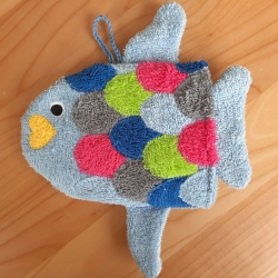 bunter Fisch Waschhandschuh 