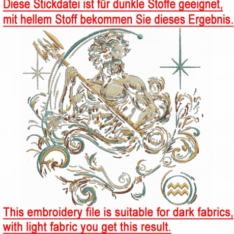 Neu Spar Set Stickdateien 12 x Sternzeichen Zodiak Sternbild