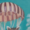 Fallschirm, Fine Art Print vom Original, 10x10 cm, gerahmt