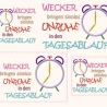4x Stickdatei Wecker Mugrug Untersetzer und Solo ab 10x10cm