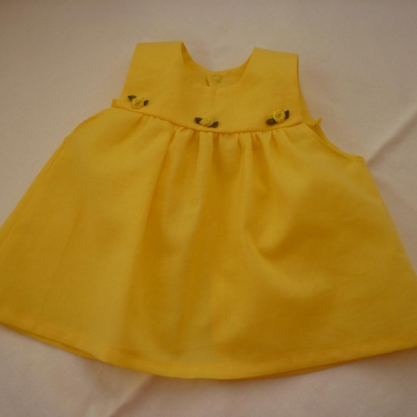 Puppenkleid mit Schürze für Puppengröße 37 - 40 cm