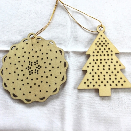 Dekohänger 2er Set für Weihnachten aus Holz von Hobbyhaus