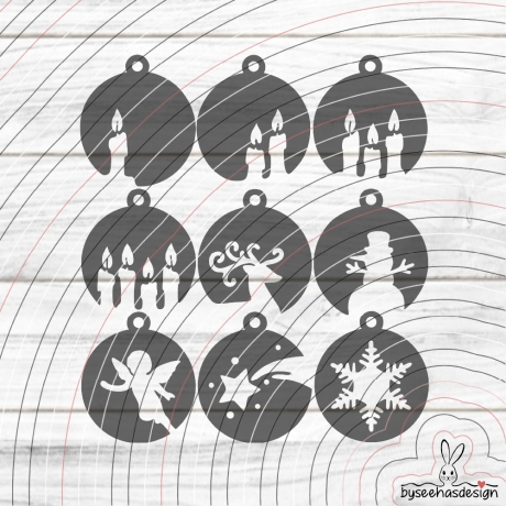 Weihnachtsbaum Kugeln Plotterdatei SVG DXF