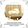 Weihnachtscountdown Holz Deko-Schild | Adventskalender Truck